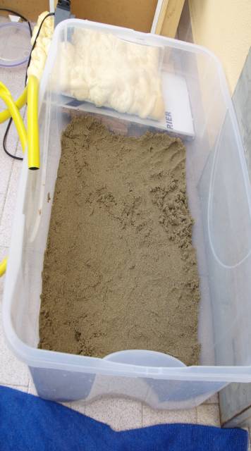 Letto tartarughiera pronto con sabbia